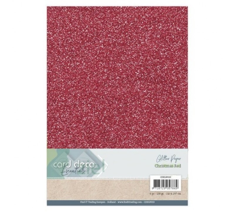 Trblietavý papier červený - Glitrový papier